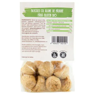 Biscuiti cu alune de padure bio 100g Obio