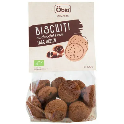 Biscuiti cu ciocolata bio 100g Obio