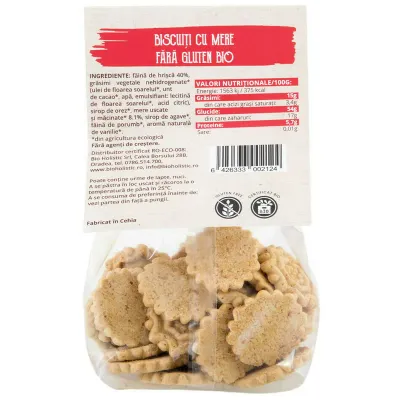 Biscuiti cu mere bio 100g Obio