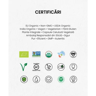 Brahmi~Gotu Kola , Pentru Creier & Sistemul Nervos si Deficit de Atentie, eco, 60 cps, Organic India