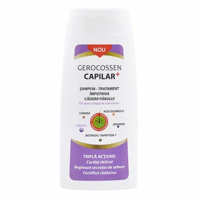 Capilar+ sampon tratament impotriva caderii parului pentru par gras, 275 ml – Gerocossen