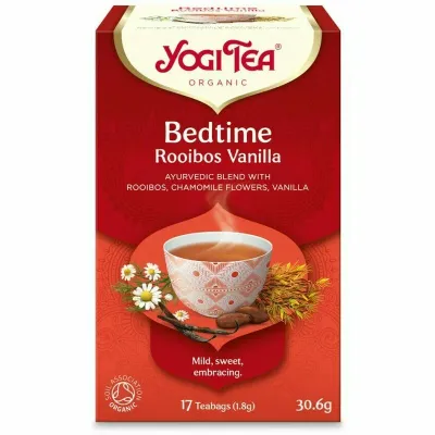 Ceai de seara cu rooibos si vanilie, bio,  17 pliculete, 30.6g,  YogiTea