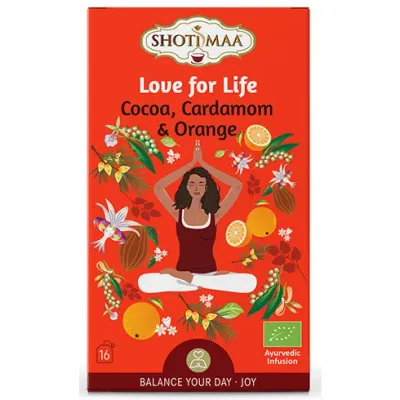 Ceai balance your day - love for life - cacao, cardamom si portocala bio 16dz x 2g 32g Shotimaa