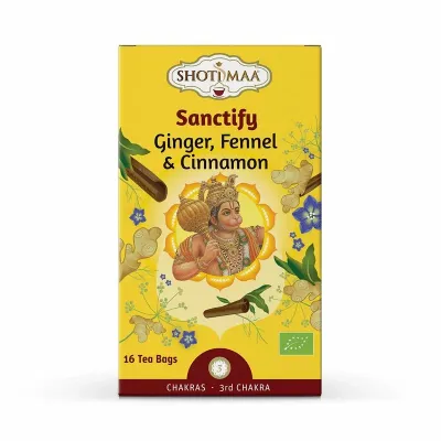 Ceai chakras - sanctify - ghimbir, fenicul si scortisoara bio 16dz x 2g 32g Shotimaa