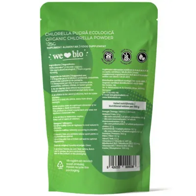 Chlorella pudra bio 125g Obio