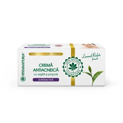Crema Antiacneica SUPERACTIVA cu argila si propolis 20 ml - Leonard Radutz Formula - VivaNatura
