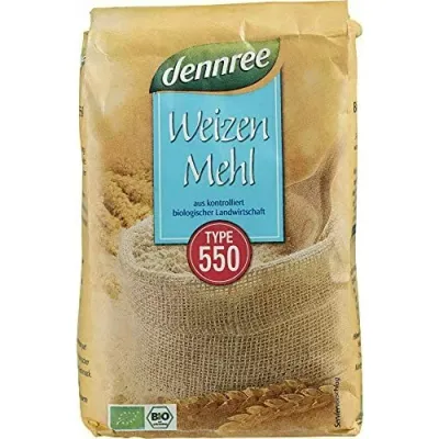 Faina alba de grau tip 550 bio 1kg Dennree