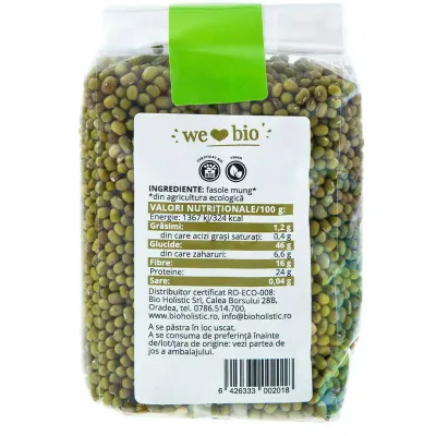 Fasole mung bio 400g Obio