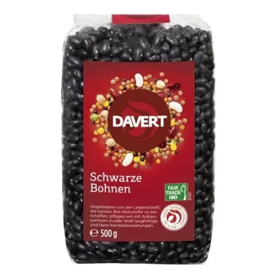 Fasole neagra bio 500g Davert