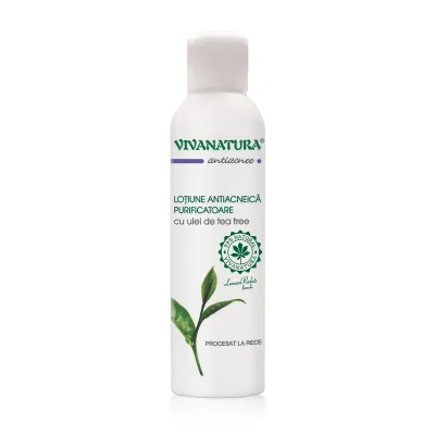 Lotiune Antiacneica Purificatoare cu Ulei de Tea-Tree, 150ml, VivaNatura