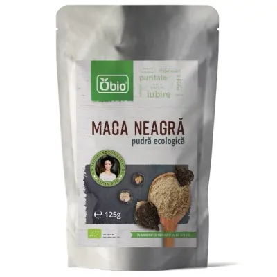 Maca neagra pudra bio 125g Obio