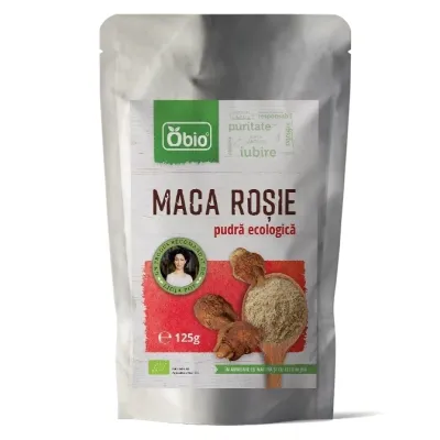 Maca rosie pudra bio 125g Obio