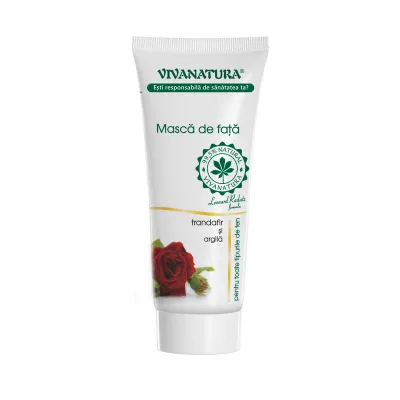 Masca de fata cu trandafir si argila pentru toate tipurile de ten, 75 ml, Leonard Radutz Formula, VivaNatura