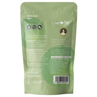 Mix and slim pudra bio 125g Obio