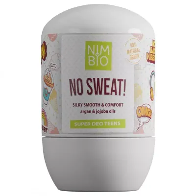 No Sweat deodorant natural pentru adolescente, 50ml, Nimbio