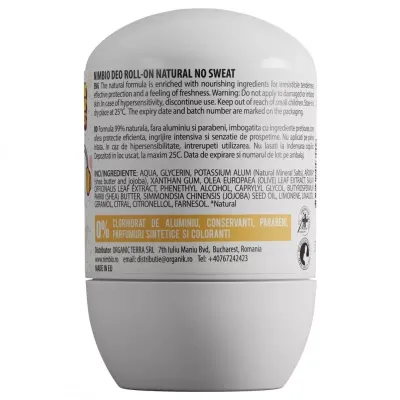 No Sweat deodorant natural pentru adolescente, 50ml, Nimbio