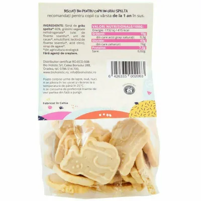 Biscuiti animalute din grau spelta bio 100g Obio PRET REDUS