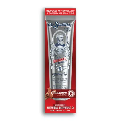Pasta de dinti fara fluor cu scortisoara, 88ml, Dr. Sheffields