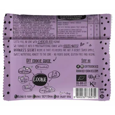 Rookies cu ciocolata si alune bio 40g Rookies