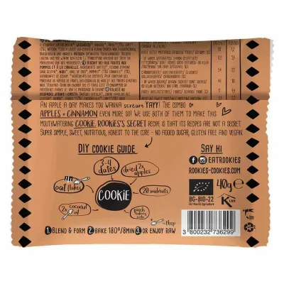 Rookies cu mar si scortisoara bio 40g Rookies