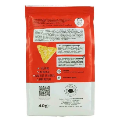 SANATELE BIO Porumb, Rosii si Busuioc, ecologic, fara gluten, 40g, Republica Bio