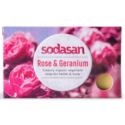 Sapun crema cu trandafir salbatic ecologic 100g Sodasan