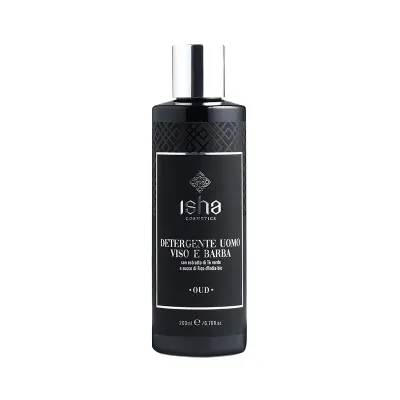 Sapun lichid pentru curatarea fetei si barbii pentru barbati 200ml Isha