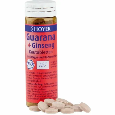 Dropsuri cu guarana si ginseng bio 60buc Hoyer