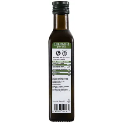 Ulei de avocado bio 250ml, Obio