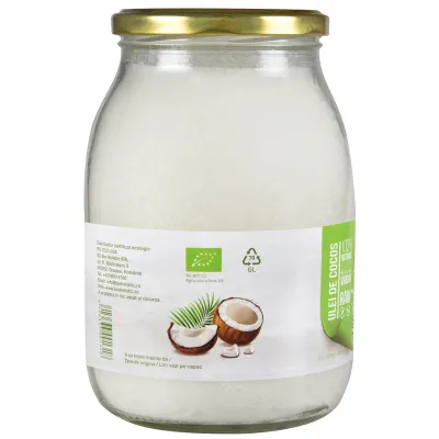 Ulei de cocos bio presat la rece 1000ml/920g Obio