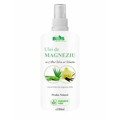 Ulei de Magneziu cu Aloe Vera si Vanilie, 100 ml Bios Mineral Plant