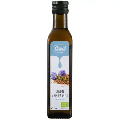 Ulei din seminte de in bio 250ml, Obio