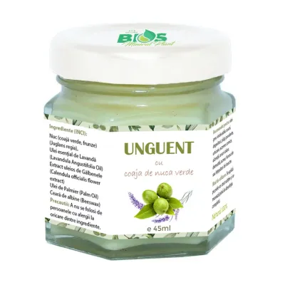 Unguent cu Coaja de Nuca Verde, 100% natural, 45 ml Bios Mineral Plant