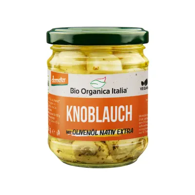 Usturoi in ulei de masline extravirgin, bio, 190g, Bio Organica Italia