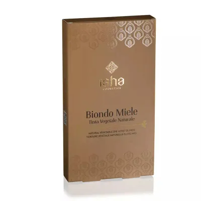 Vopsea de par naturala blond - miere 100g Isha