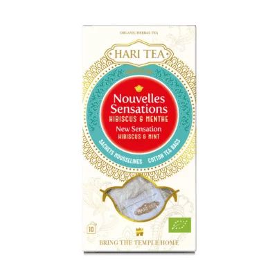 Ceai new sensation - hibiscus si menta bio 10dz x 2g 20g Hari Tea