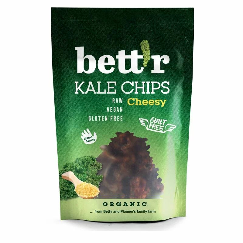 Chips din kale cu aroma de branza bio 30g Bettr