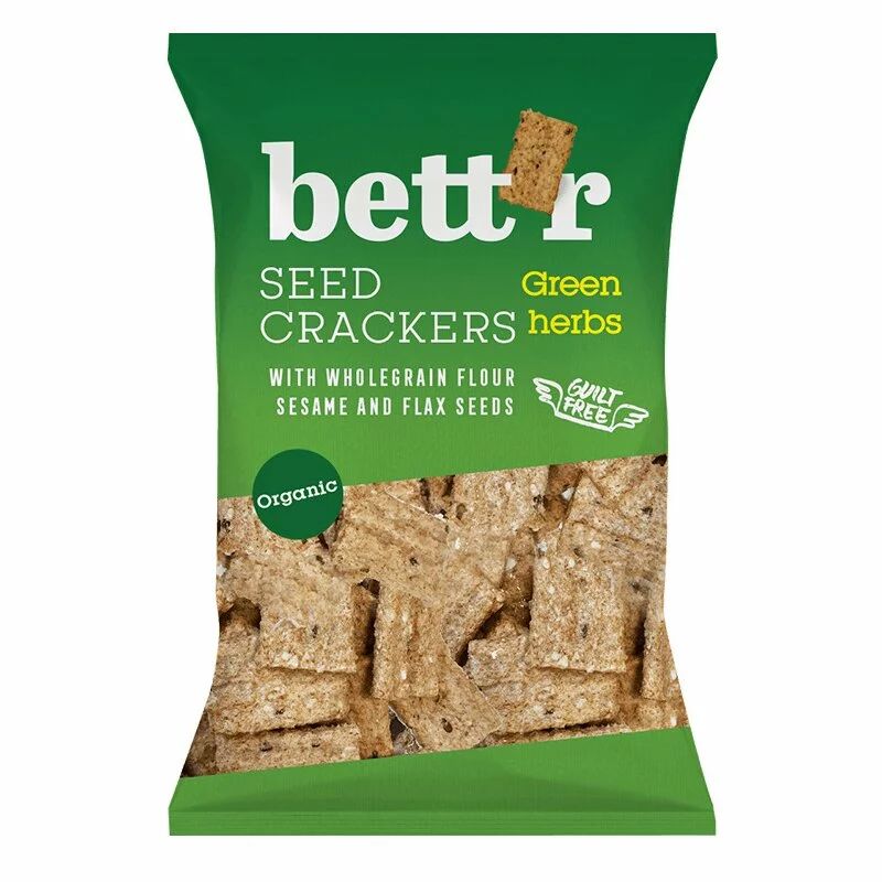 Crackers integrali cu ierburi bio 150g Bettr