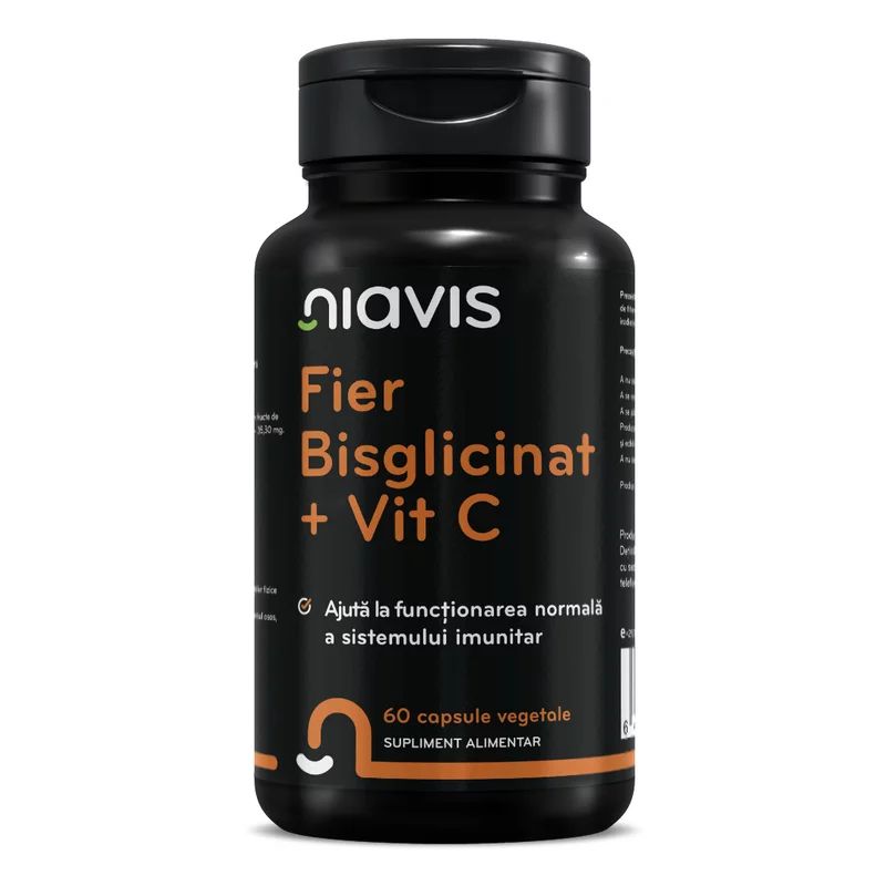 Fier Bisglicinat + Vitamina C 60cps, Niavis