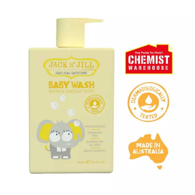 Gel de dus pentru bebelusi Yellow, fara parfum, hipoalergenic, 300ml, Jack n Jill