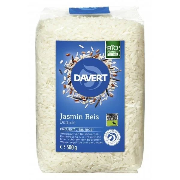Orez jasmin alb bio wildlife friendly 500g Davert