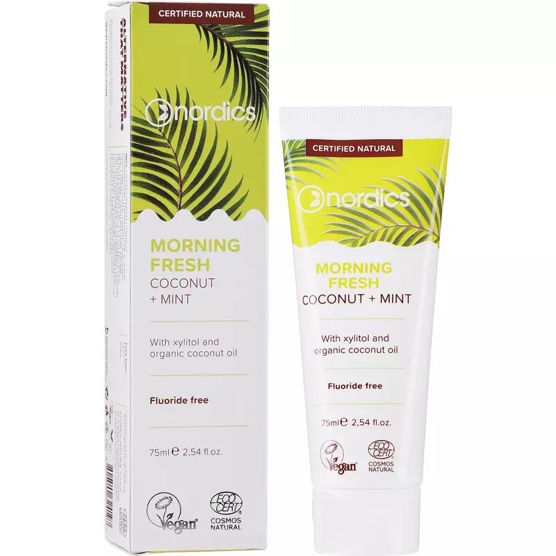 Pasta de dinti morning fresh cu cocos si menta ecologica 75ml Nordics