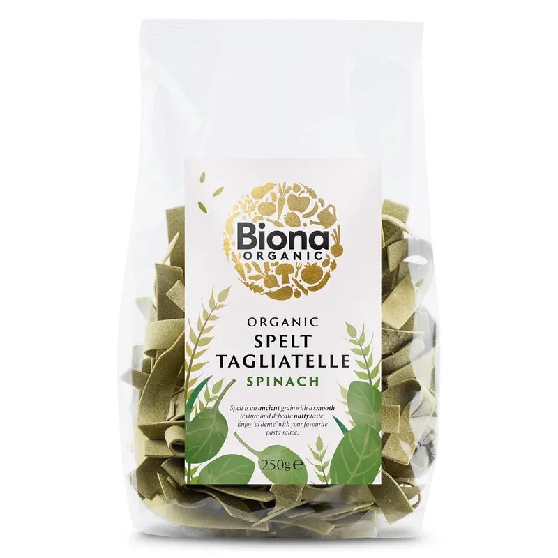 Tagliatelle din spelta cu spanac bio 250g Biona