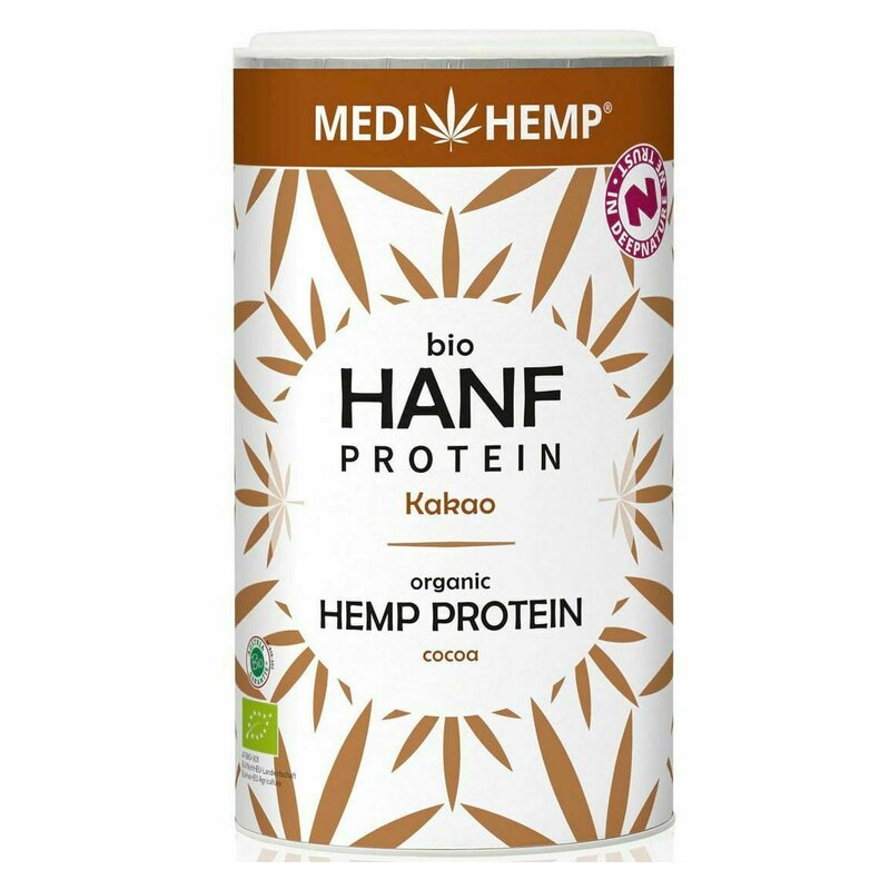 Proteina din canepa cu cacao, bio, 180g, Medihemp