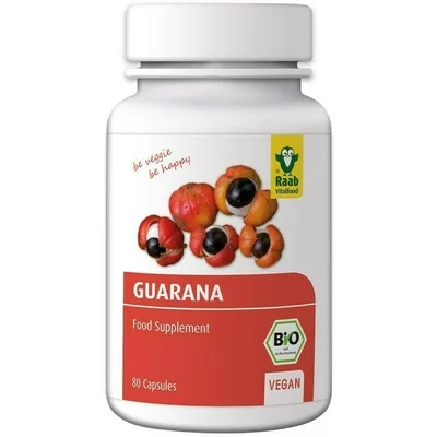Guarana bio 500mg, 80 capsule vegane RAAB PROMO