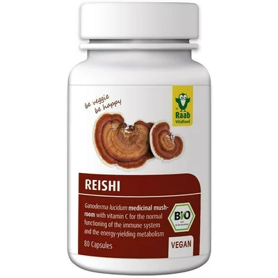 Reishi extract bio 400mg, 80 capsule vegane RAAB PROMO