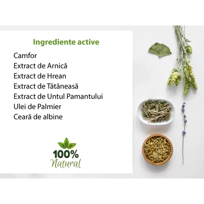 Reuma Forte – Unguent cu Untul pamantului, Tataneasa si Arnica, 100% natural, 150 ml, Bios Mineral Plant