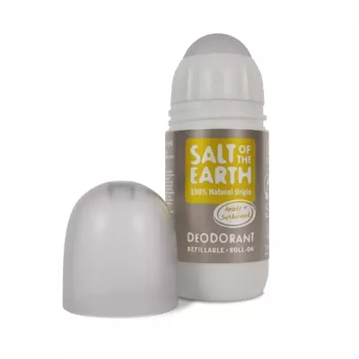 Salt of the Earth Deodorant natural roll-on, unisex cu chihlimbar si lemn de santal, 75 ml
