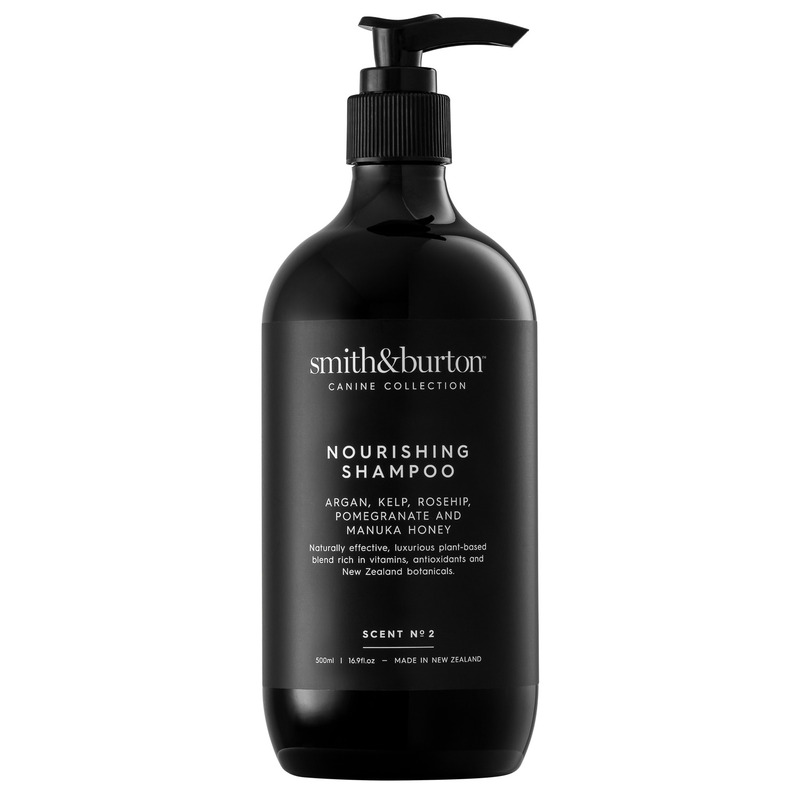 Sampon hranitor bio pentru caini cu argan, kelp, miere de manuka, macese si rodie, 500 ml, smith & burton