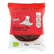 SANATELE BIO Ciocolata neagra, ecologic, fara gluten, 32g, Republica Bio